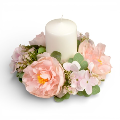 GIROCANDELA PEONIA D25 ROSA CHIARO